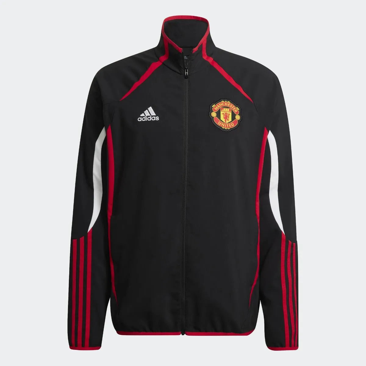 adidas 21-22 Manchester United Teamgeist Woven Jacket - Black