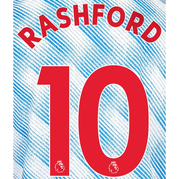 Manchester United 2021/22 Away Rashford #10 Jersey Name Set