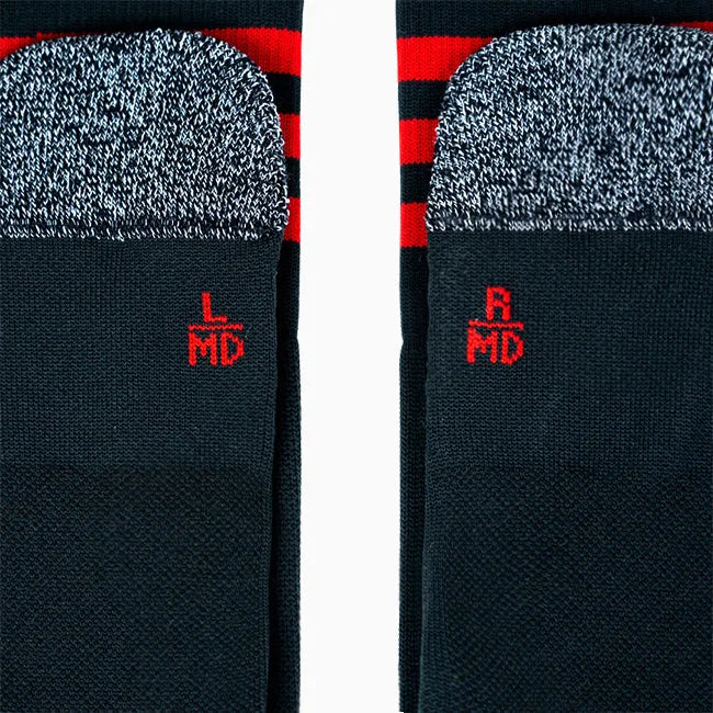 adidas LAUFA Mi 21 Sock - Black showing Left and Right sock closeup