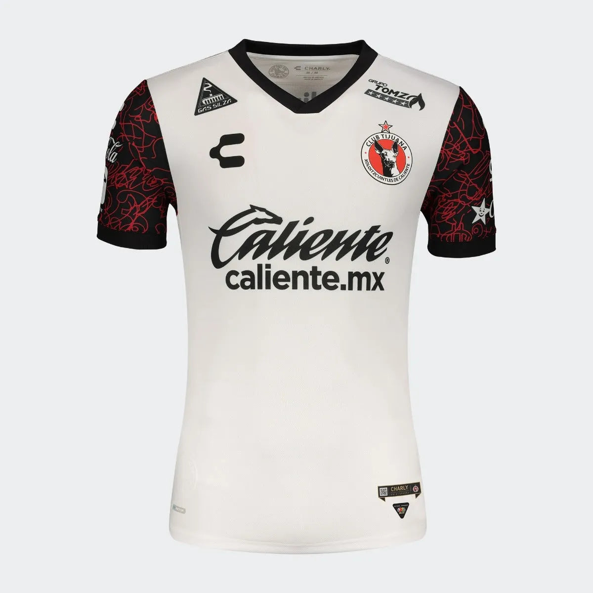 Charly 2021-22 Club Tijuana Away Jersey - White-Black (Front)