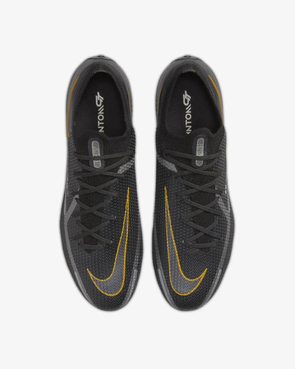 Nike Phantom GT2 Elite FG - Black-Dark Grey-Gold (Pair - Top)