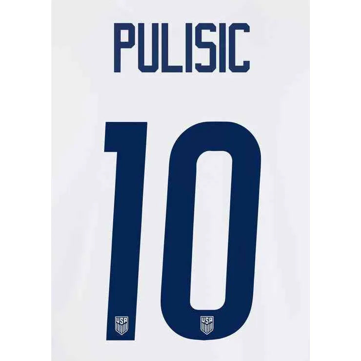 USA 2020/21 Home Pulisic #10 Youth Jersey Name Set