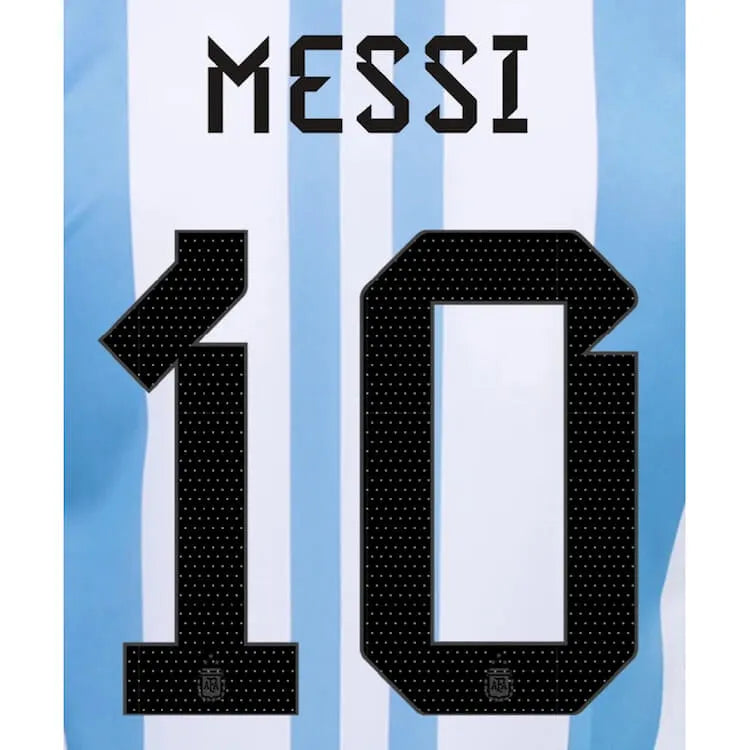 Argentina 2022-23 Home Messi #10 Youth Jersey Name Set (Back)