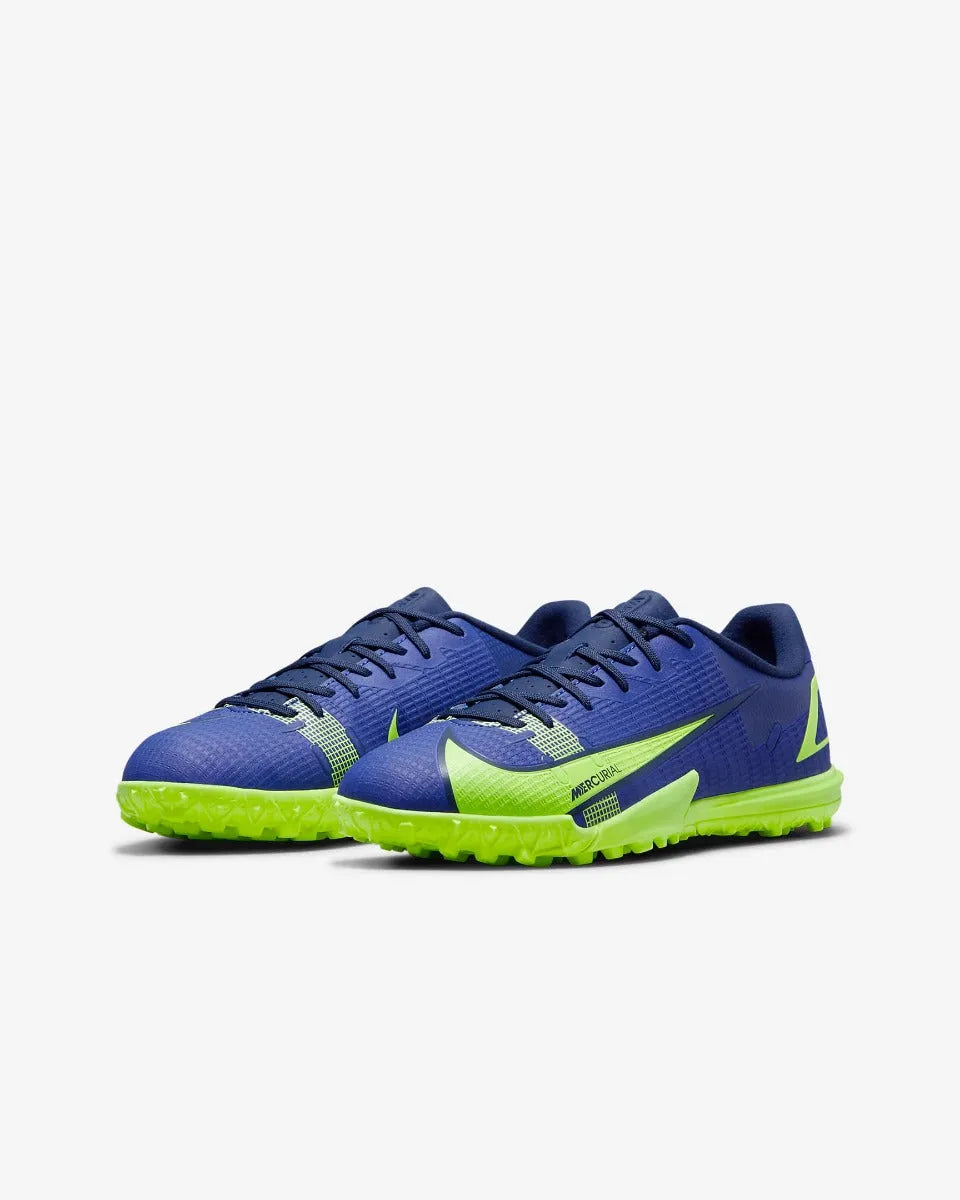 Nike Kids Vapor 14 Academy TF - Lapis-Volt-Blue Void (Pair - Diagonal)