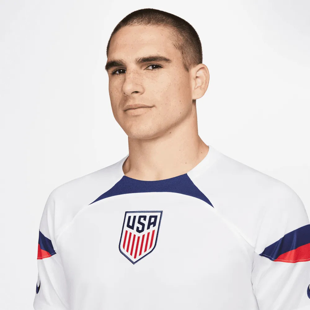 Nike 2022-23 USA Home Jersey White-Loyal Blue (Detail 1)