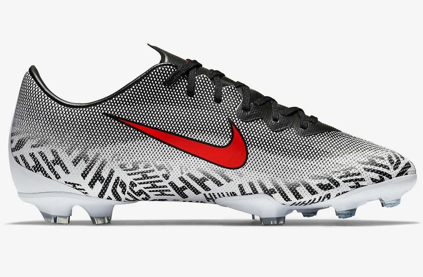 Nike JR Vapor 12 Elite Neymar FG White Black Red