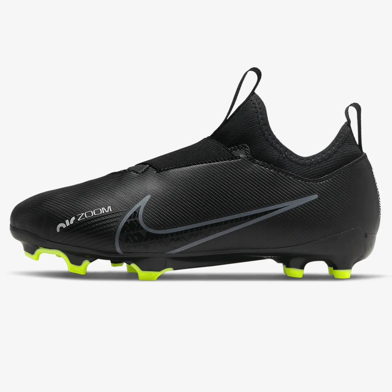 Nike JR Zoom Vapor 15 Academy FG-MG - Black-Smoke Grey (Side 1)