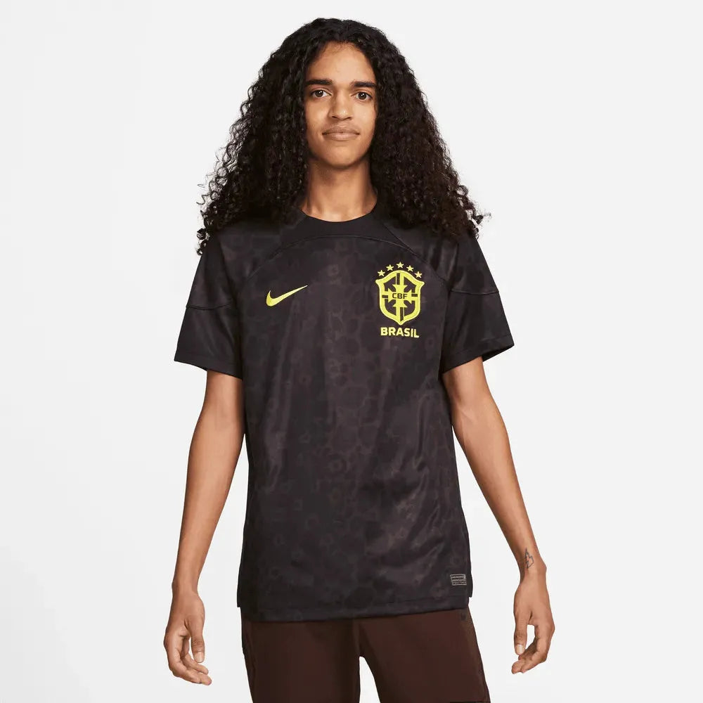 Nike 2022-23 Brazil Goalkeeper Jersey - Black (Model - Front)