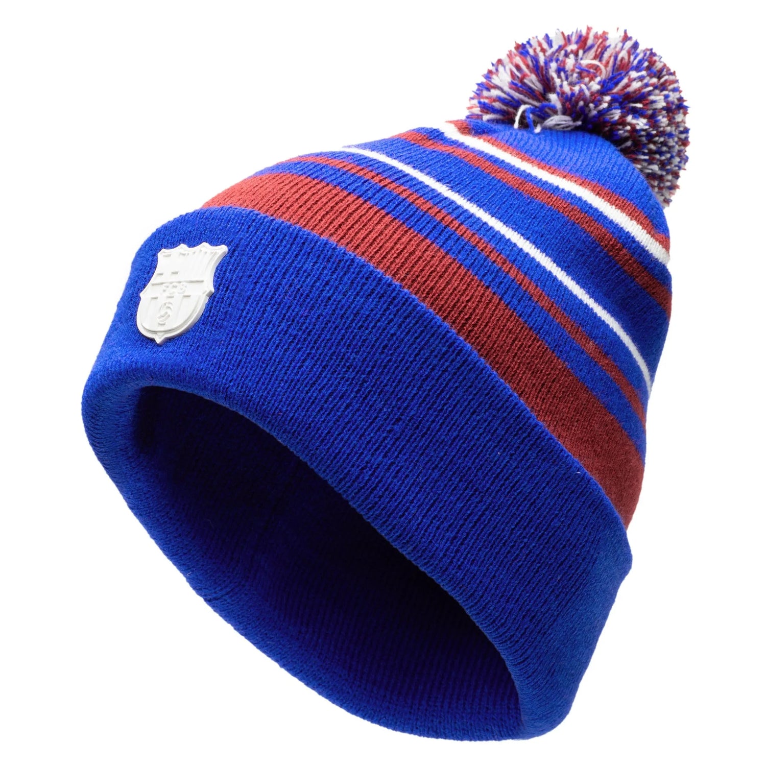 FI Collection Club Barcelona Casual Pom Beanie (Lateral - Front)FI Collection Club Barcelona Casual Pom Beanie (Lateral - Front)