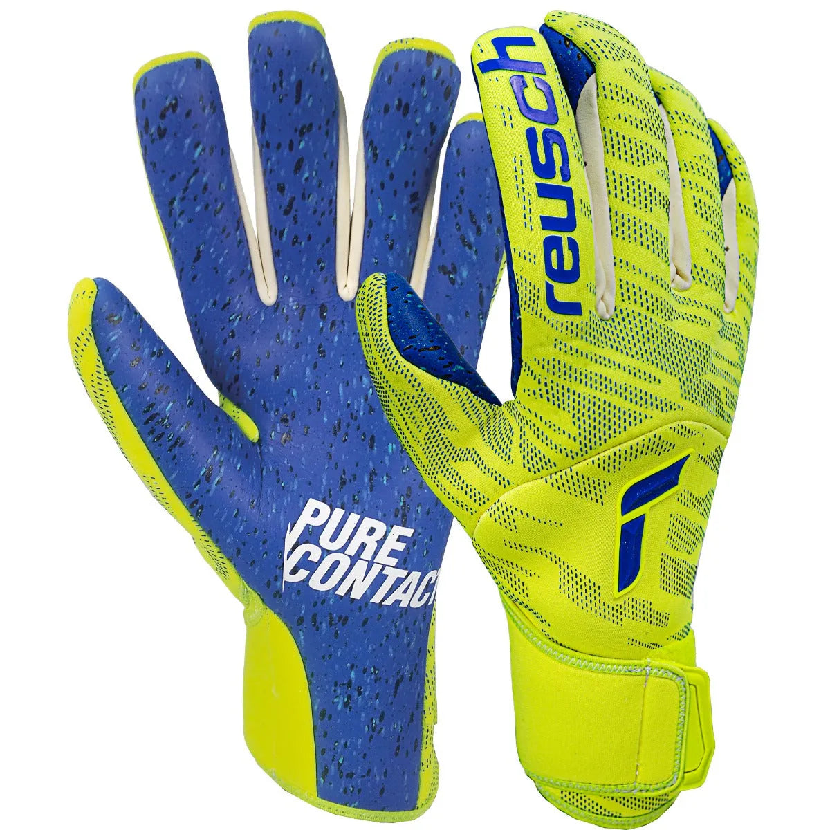 Reusch Pure Contact Fusion Goalkeeper Gloves - Volt-Royal (Pair)