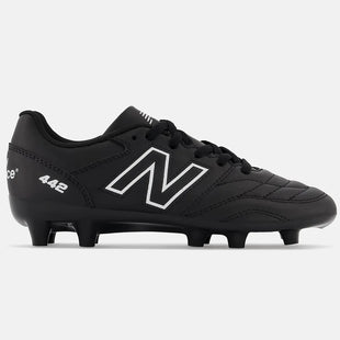 New Balance Kid's 442 V2 Academy FG  Black with White (Side 1)