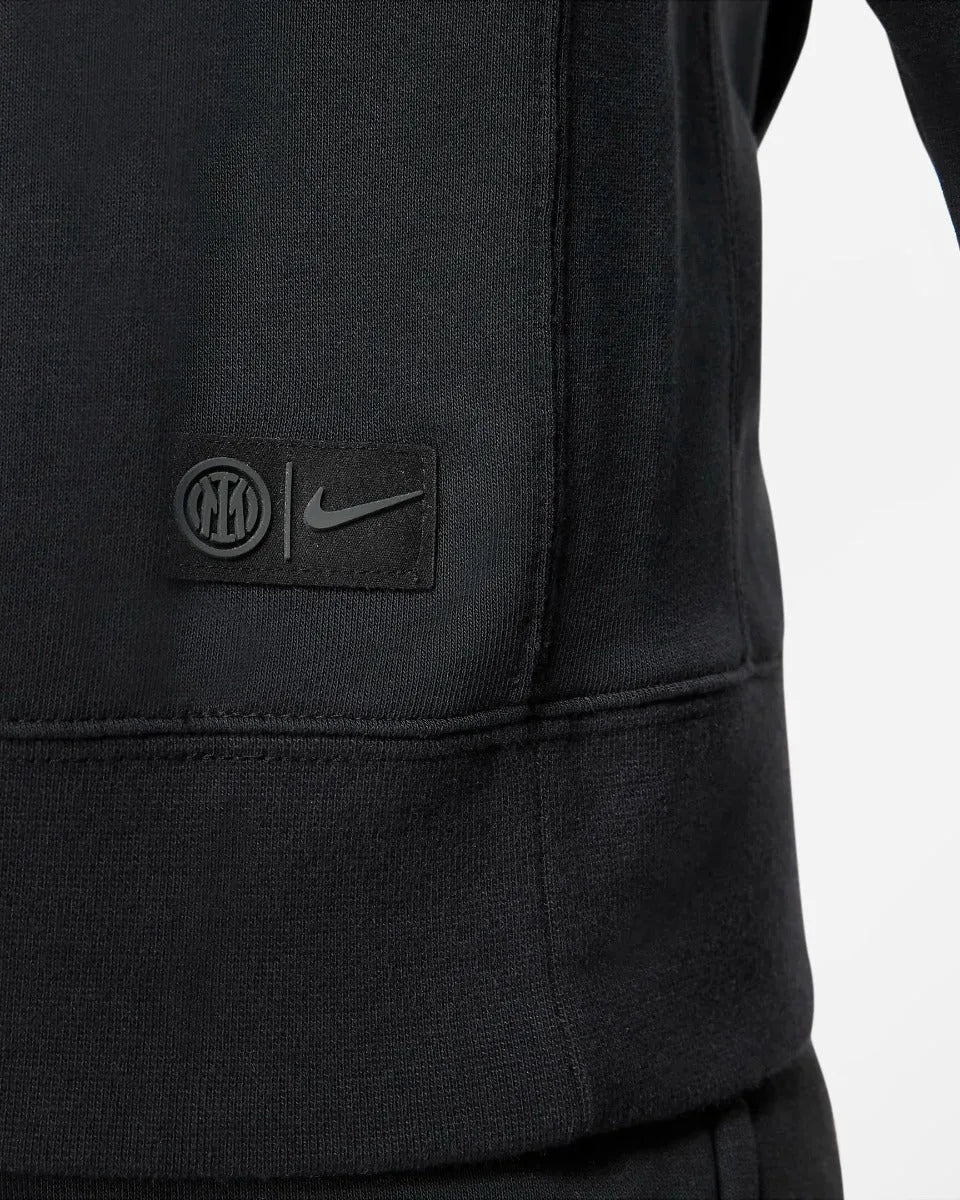 Nike 2021-22 Inter Milan GFA Fleece Hoodie - Black-Blue (Detail 4)