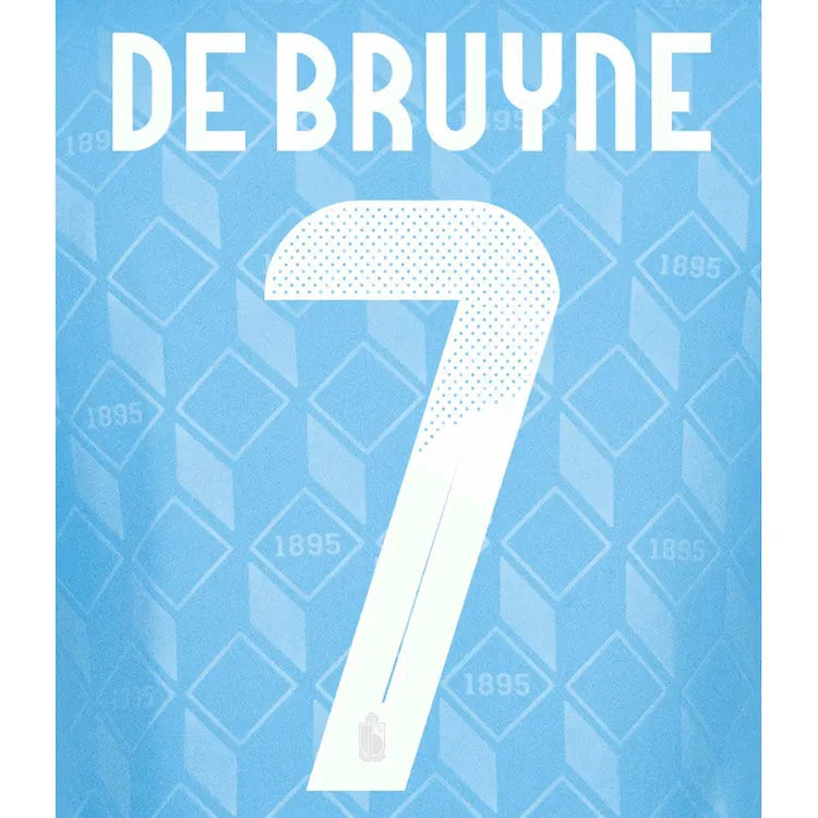 Belgium 2024/25 Away De Bruyne #7 Jersey Name Set (Back)