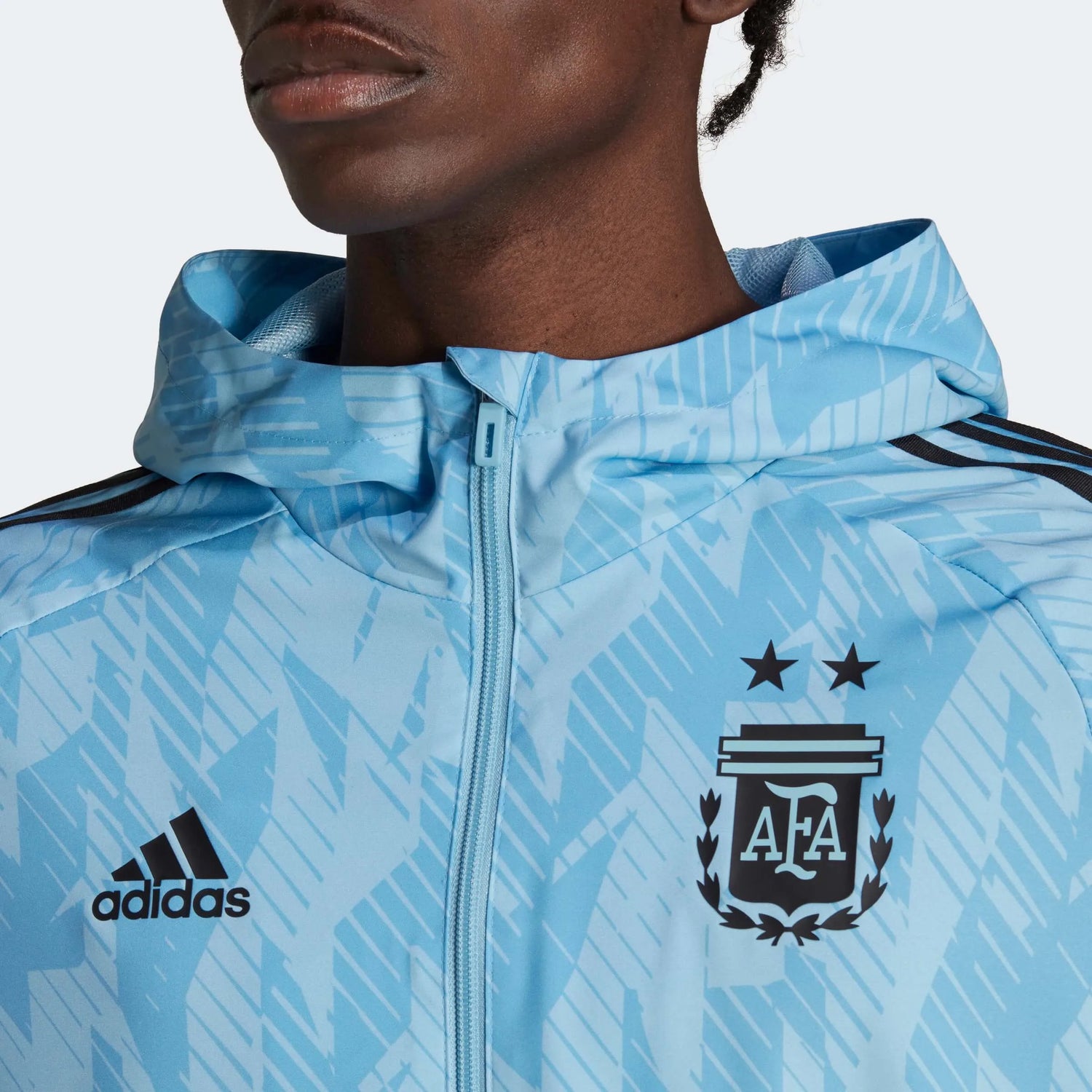 adidas 2022-23 Argentina DNA Windbreaker- Clear Blue-Light Blue (Detail 1)