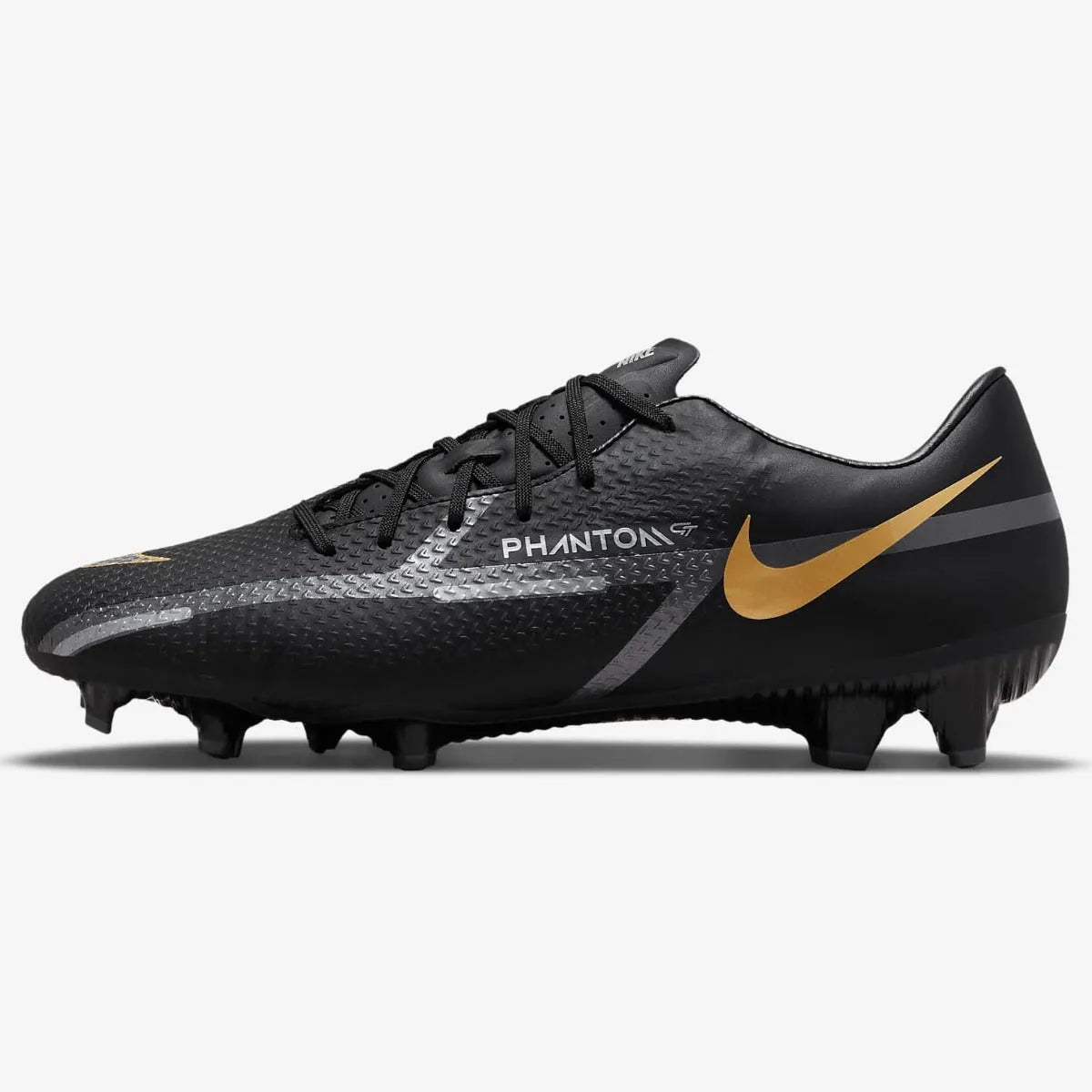 Nike Phantom GT2 Academy FG-MG - Black-Dark Grey-Gold (Side 1)