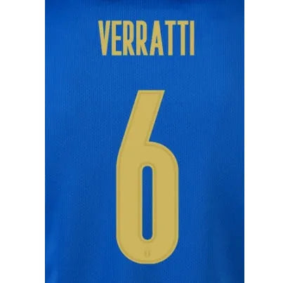 Italy 2021/22 Home Verratti #6 Jersey Name Set (Main)