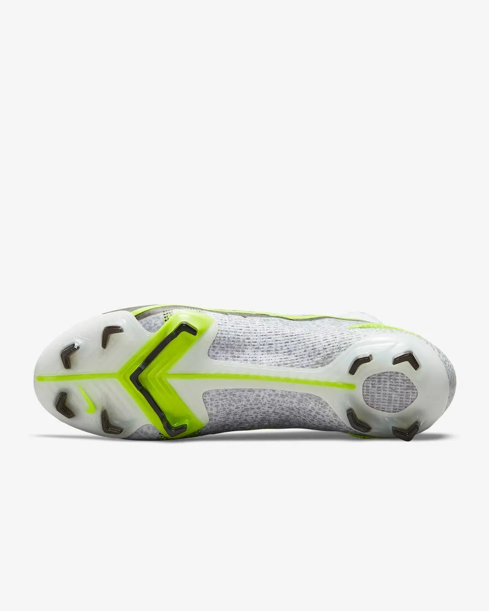 Nike Superfly 8 Elite FG - White-Grey-Volt (Bottom)