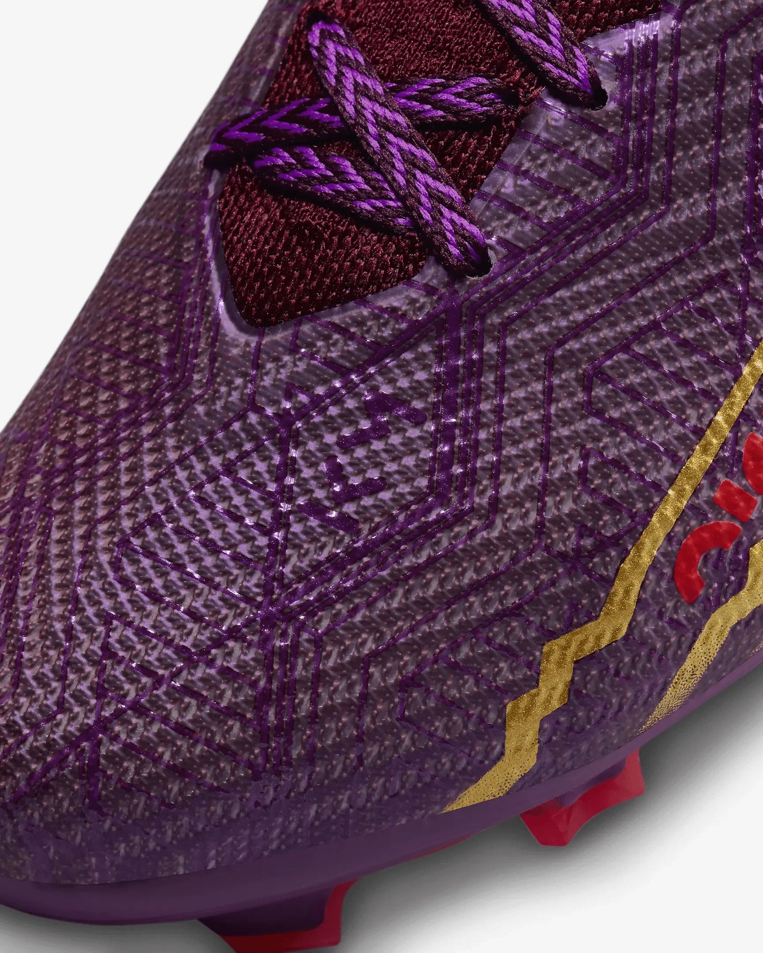 Nike Zoom Superfly 9 Elite KM FG - Dark Beetroot-Gold (Detail 2)