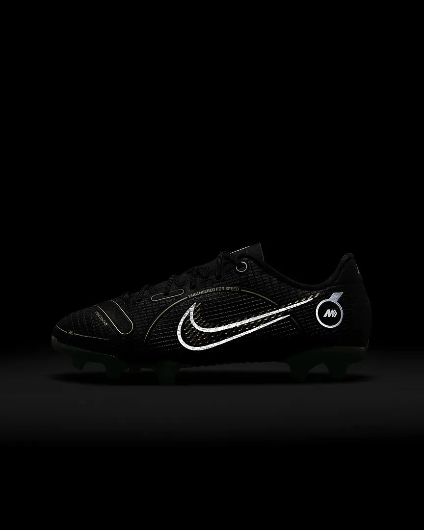 Nike JR Vapor 14 Academy FG-MG - Black-Gold-Silver (Side 1 - Darkness)