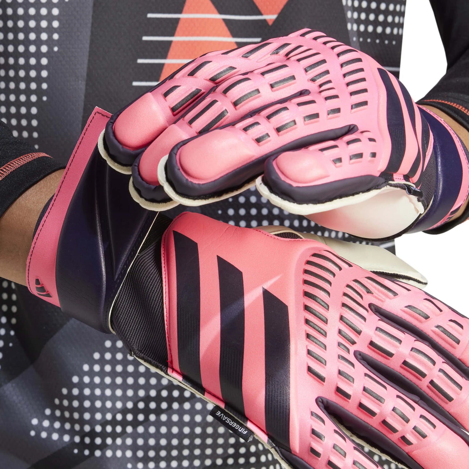 adidas Predator GL Match FS Goalkeeper Gloves Turbo - Aurora Black - Turbo (Detail 2)