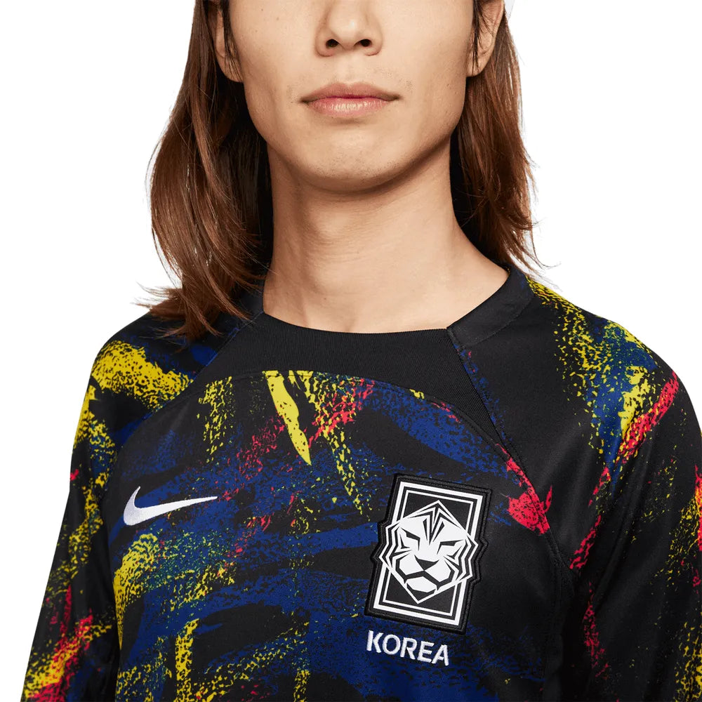 Nike 2022-23 Korea Away Long-Sleeve Jersey - Black (Detail 1)