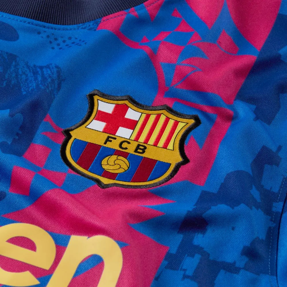 Nike 2021-22 Barcelona Third Jersey - Hyper Royal-Varsity Maize (Detail 5)