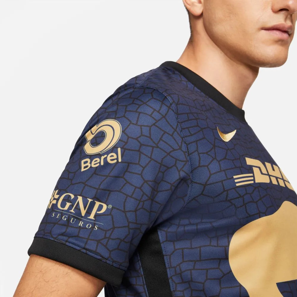 Nike 2021-22 Pumas Away Jersey - Navy-Gold (Detail 4)