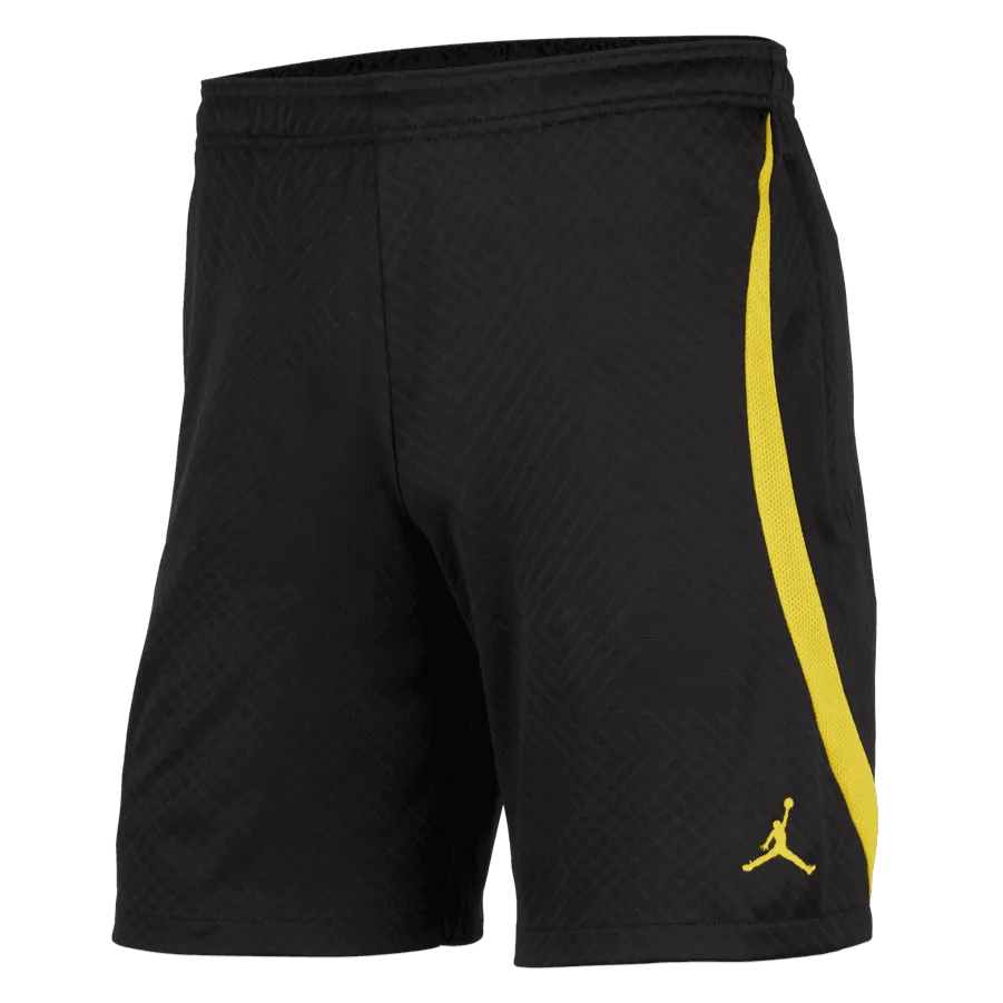 Jordan 2023 PSG Strike Shorts - Black-Yellow (Front)