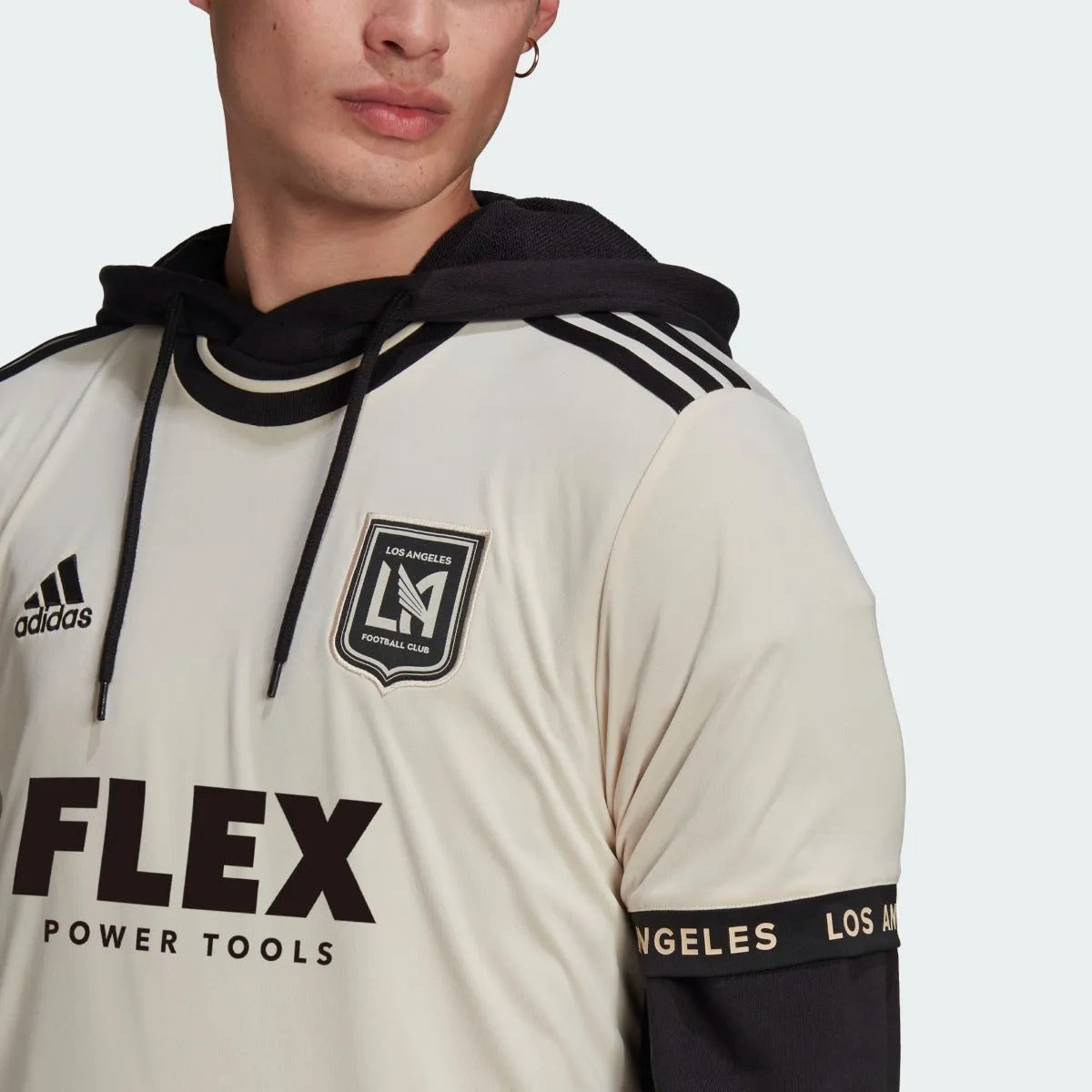 Adidas 2021-22 LAFC Away Jersey - Beige-Black (Detail 1)