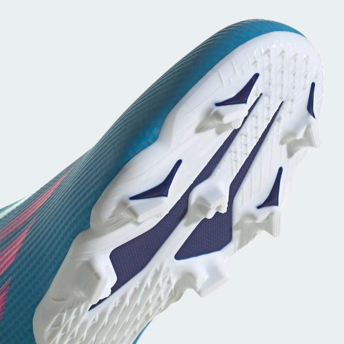 Adidas JR X Speedflow .3 Laceless FG - Sky Rush-Shock Pink (Detail 2)