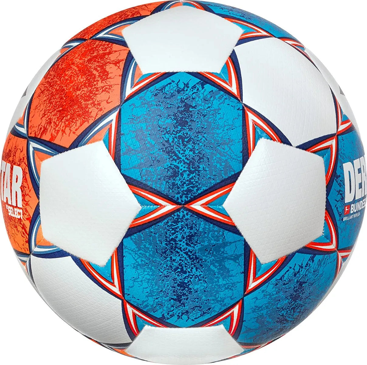 Select Derbystar Brilliant Bundesliga Ball - White-Blue-Orange (Blue - Back)