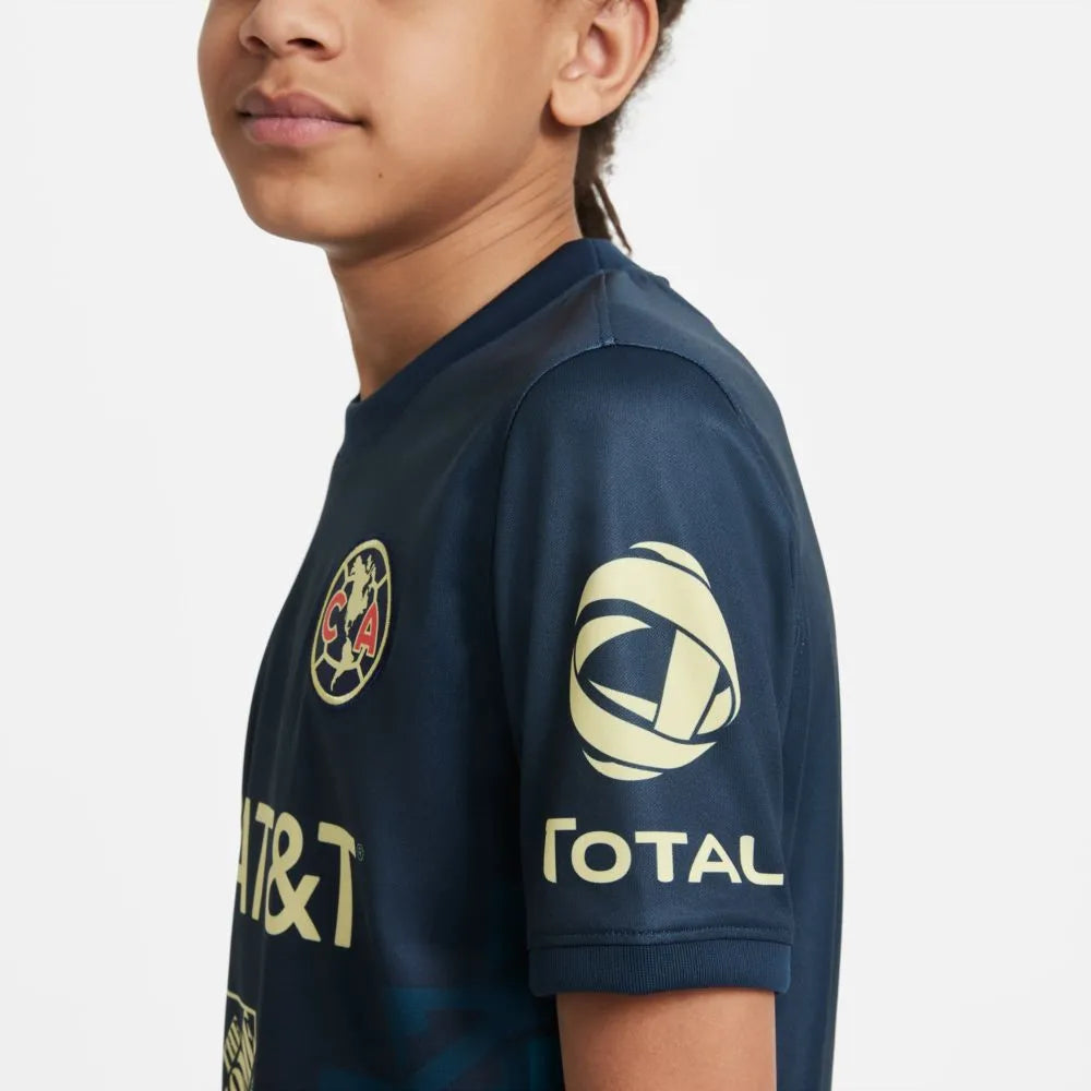 Nike 2021-22 Club America Youth Away Jersey - Navy (Detail 2)