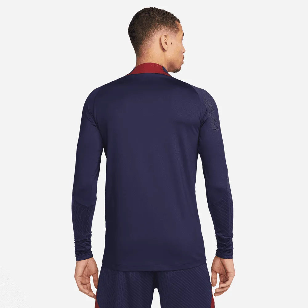 Nike 2023-24 PSG DF Strike Drill Top - Navy - Burgandy - Gold (Model - Back)