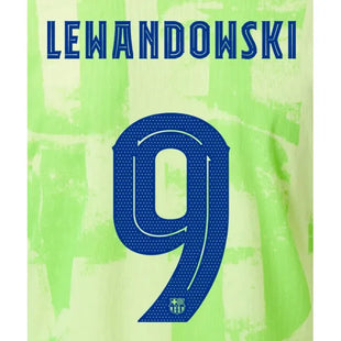 Barcelona 2024_25 Third LEWANDOWSKI #9 Youth Official Name Set (CL Version) (Back)