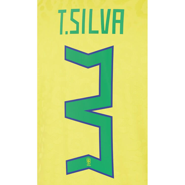Brazil No3 T.Silva Home Kid Soccer Country Jersey