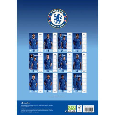 Chelsea 2025 Official Calendar (Back)