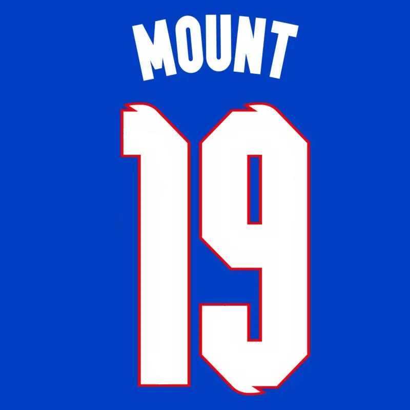 England 2020/21 Away Mount #19 Jersey Name Set