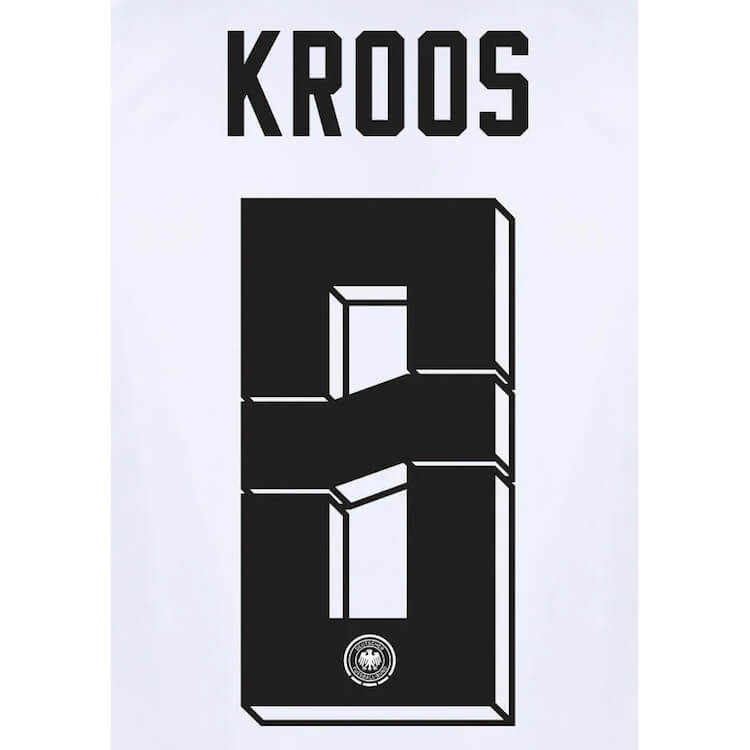 Germany 2024 25 Home Kroos #8 Jersey Name Set (Back)
