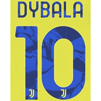 Juventus 2021/22 Third Dybala #10 Jersey Name Set