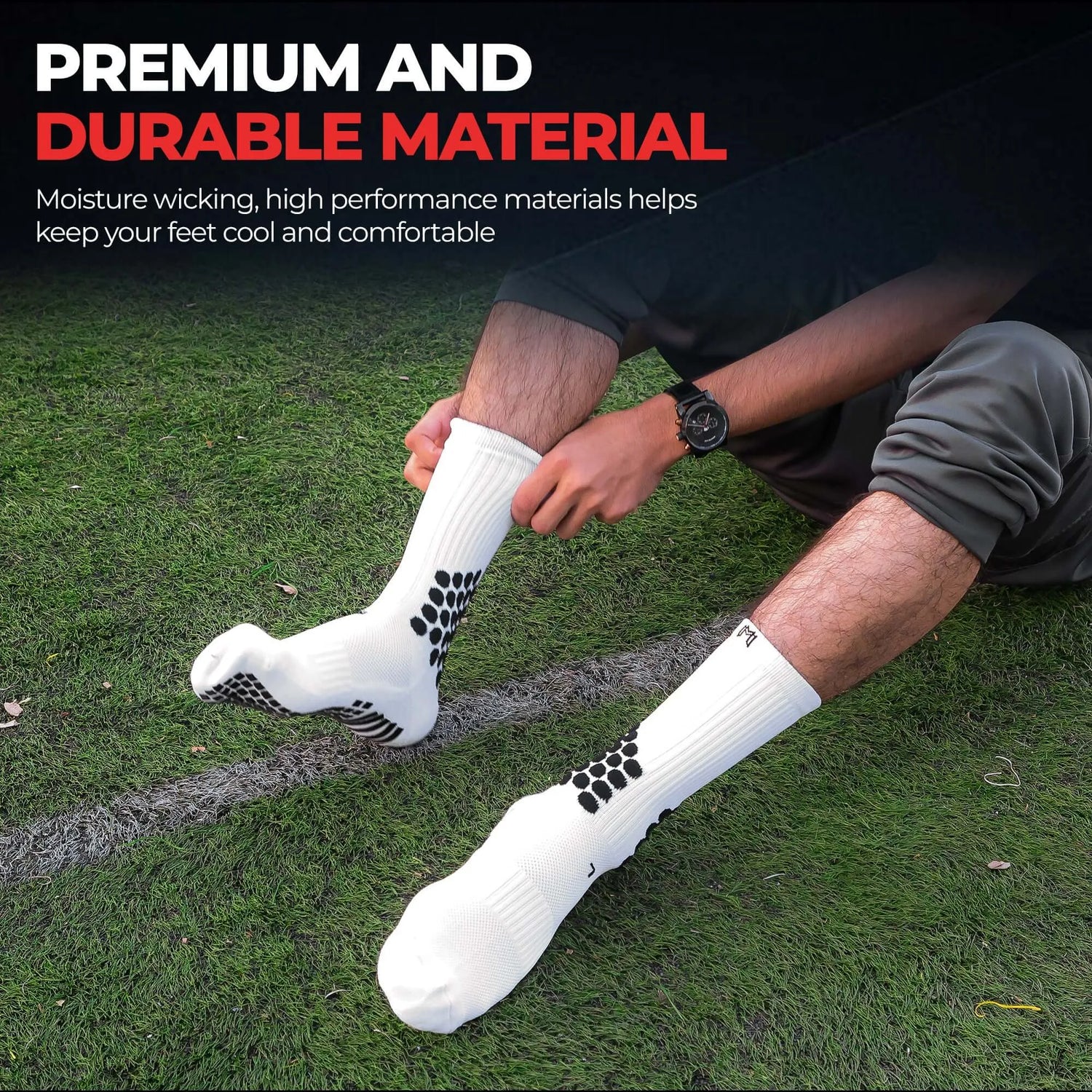 MEDICAPTAIN Grip Socks With Cushioned Ankle Protection (Features 6)