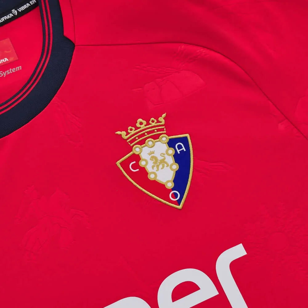 Macron 2024-25 Osasuna Men's Authentic Home Jersey (Detail 1)