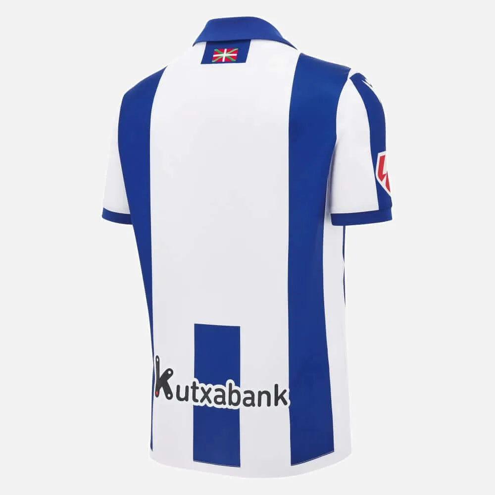 Macron 2024-25 Real Sociedad Men's Authentic Home Jersey (Back)