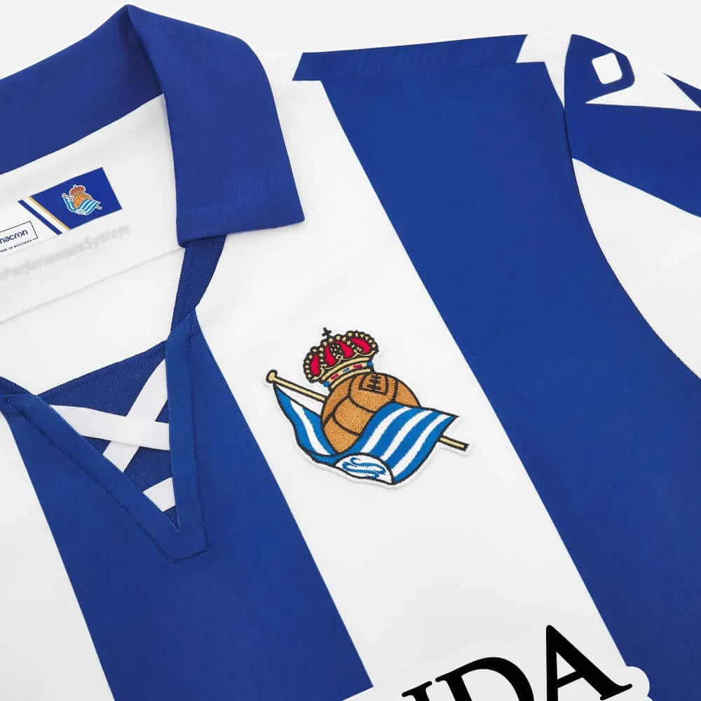 Macron 2024-25 Real Sociedad Men's Authentic Home Jersey (Detail 1)