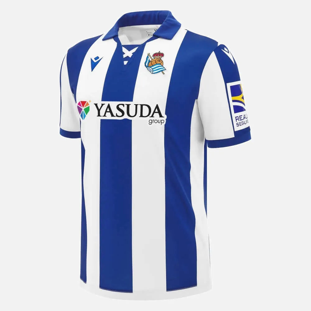 Macron 2024-25 Real Sociedad Men's Authentic Home Jersey (Front)