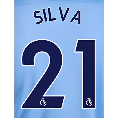 Manchester City 2020/21 Home Silva #21 Jersey Name Set