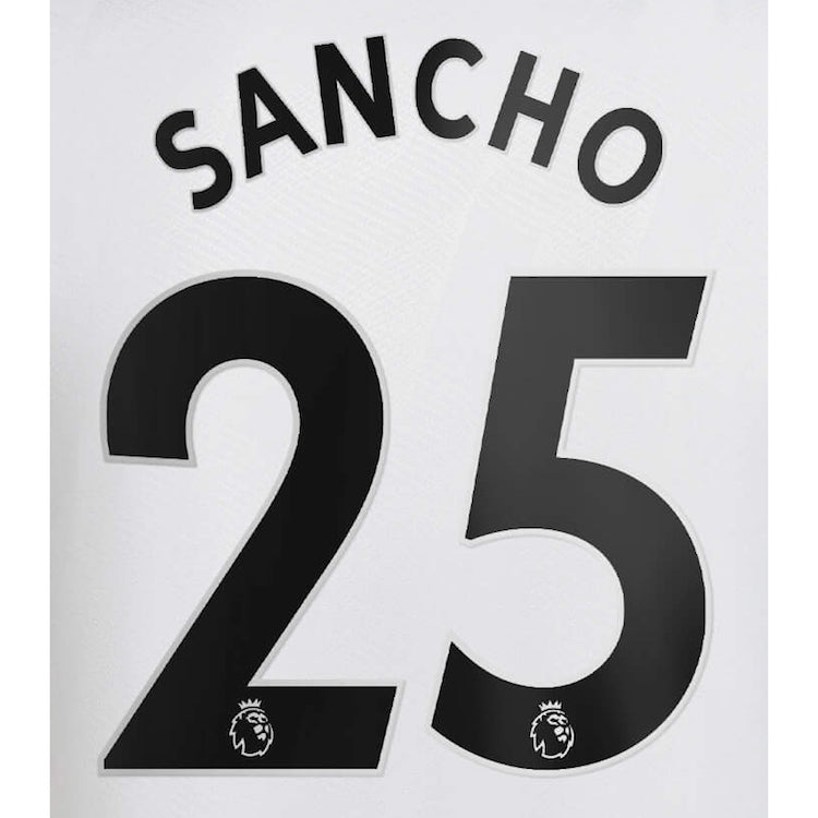 Manchester United 2022 23 Away Sancho #25 Jersey Name Set Black (Back)