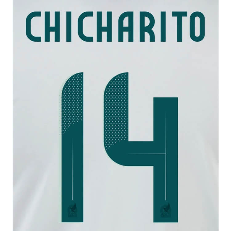 Mexico 2024/25 Away Chicharito #14 Youth Jersey Name Set (Back)