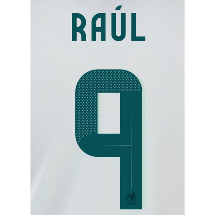 Mexico 2024/25 Away Raul #9 Youth Jersey Name Set (Back)