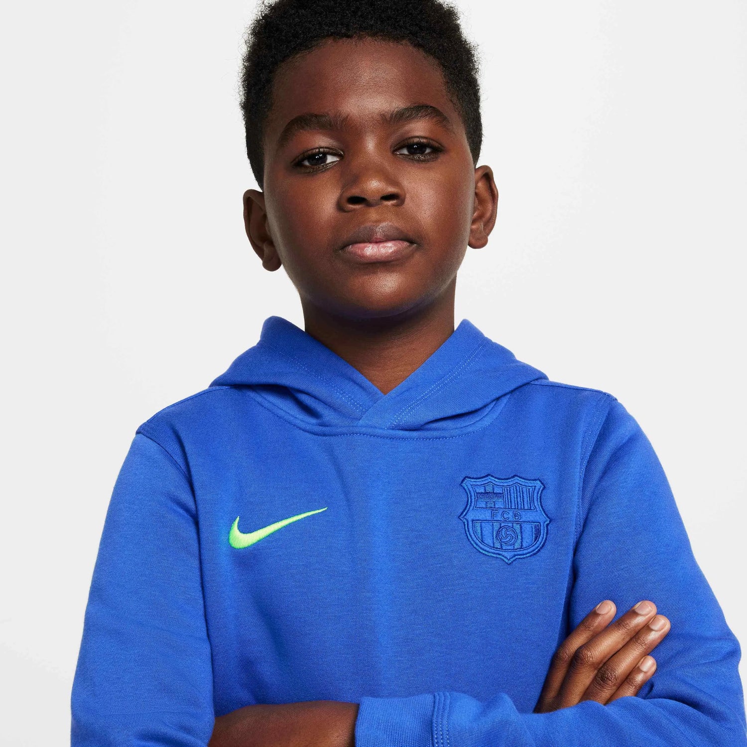 Nike 2024-25 Barcelona Youth Third Pullover Hoodie (Detail 1)