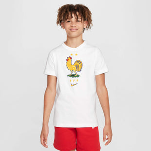 Nike 2024-25 France Youth Crest Tee (Model - Front)